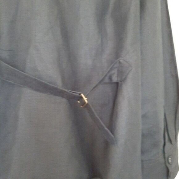 GRACE ELEMENTS 100% Linen Jacket Blazer Black Sz 8 - Picture 9 of 10